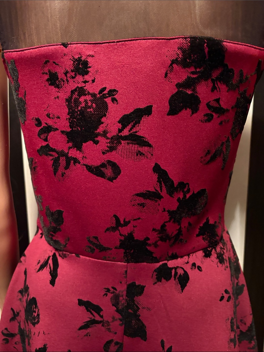 Trixxi Y2K Purple Floral Fit & Flare Dress with Sheer Black Yoke Small 2/4/6 Jrs - Picture 11 of 17